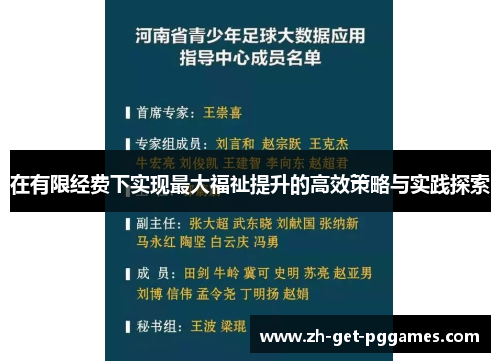 在有限经费下实现最大福祉提升的高效策略与实践探索